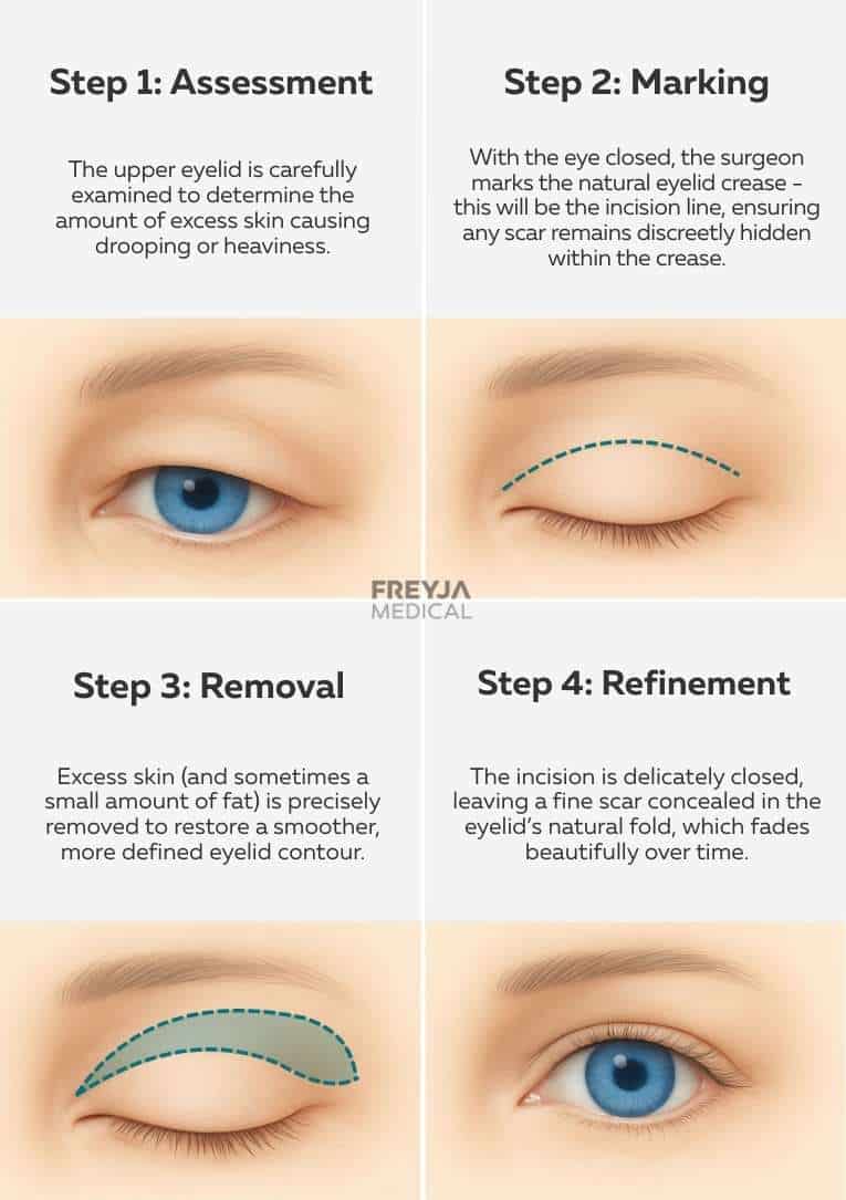 Blepharoplasty eyelid surgery in Wrexham and Nantwich at Freyja Medical