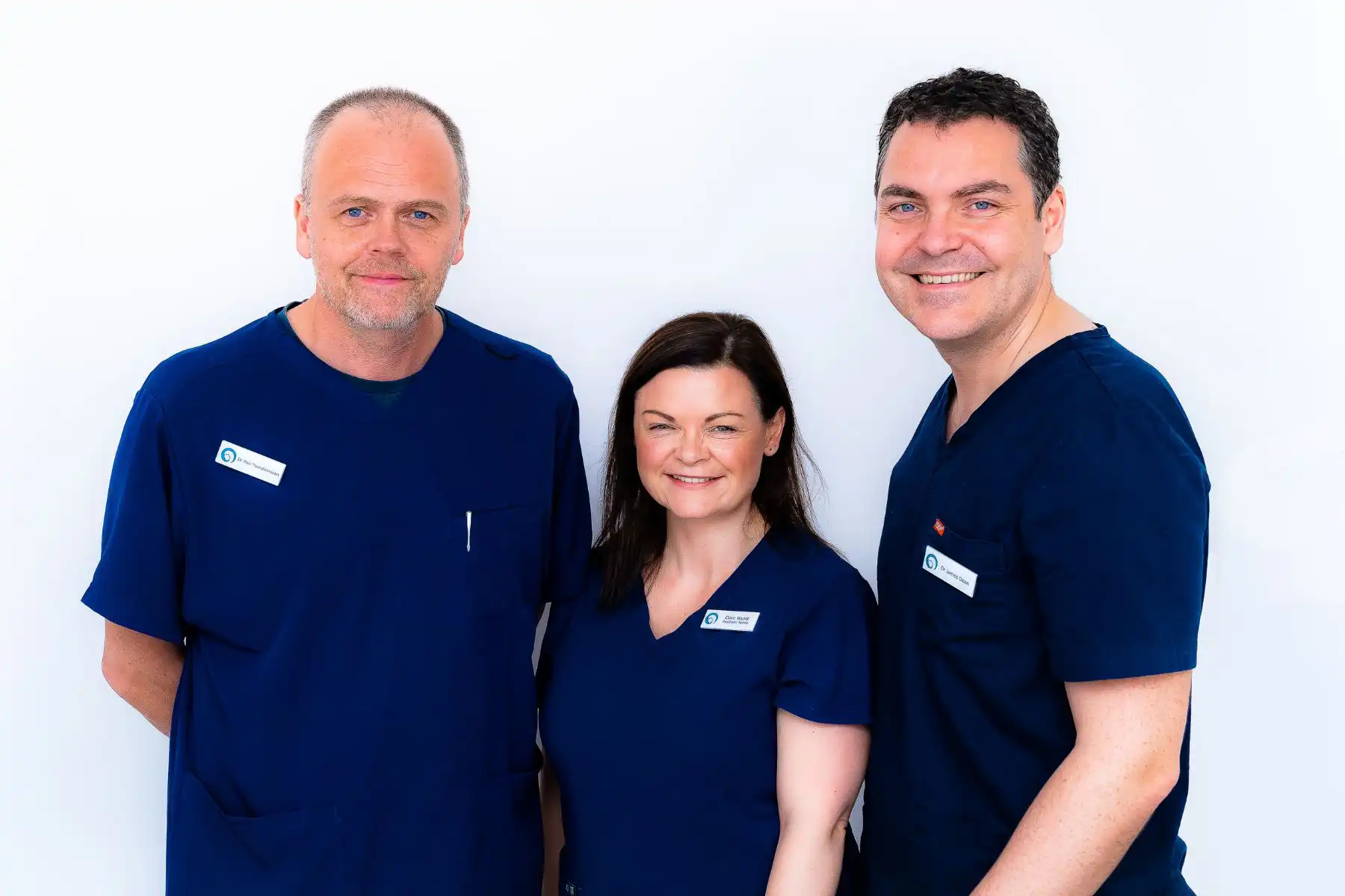 Dr Thorsteinsson (left, nurse Clare Wyatt (middle), Dr Dean (right) Dr Thorsteinsson (left, nurse Clare Wyatt (middle), Dr Dean (right)