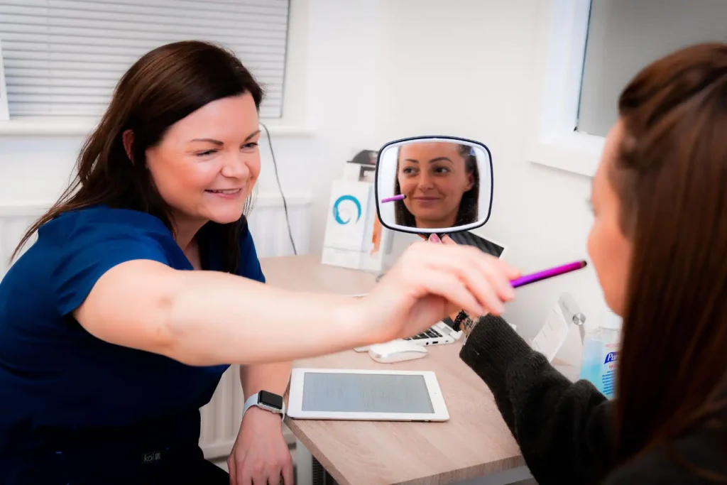 Nurse Clare Wyatt performing a Profhilo consultation at Freyja Medical